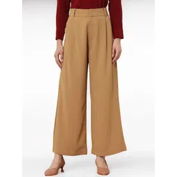 all about you formals all about you Women Straight Fit High-Rise Pleated Trousers-picture-37