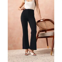 All About You Formals Women High-Rise Bootcut Trousers-picture-22