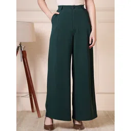 All About You Formals Women High-Rise Wrinkle Free Pleated Trousers-picture-21