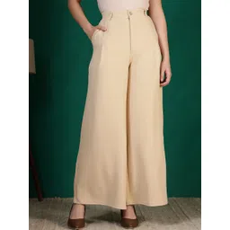 All About You Formals Women High-Rise Wrinkle Free Pleated Trousers-picture-27