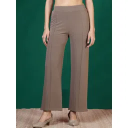 All About You Formals Women Loose Fit High-Rise Wrinkle Free Trousers-picture-10