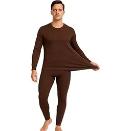 all rite Men's Premium Cotton Rich Thermal Innerwear Set, Long Sleeve Top and Bottom, Slim Fit Winter Wear, Unisex Layering Comfort-picture-11