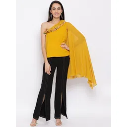 ALL WAYS YOU One Shoulder Cape Sleeve Top-picture-42