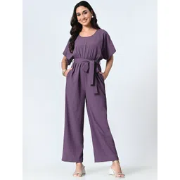 ALL WAYS YOU Women Basic Waist Tie-Ups Jumpsuit-image-9