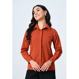 all ways you Women Regular Fit Solid Spread Collar Casual Shirt-picture-15