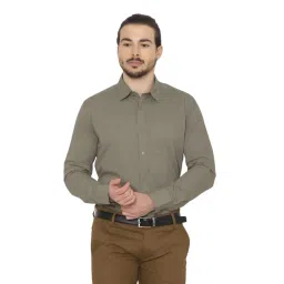 Allen Cooper Grey Cotton Regular Fit Shirts-picture-28