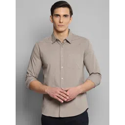 Allen Cooper Men Grey Slim Fit Cotton Casual Shirt-picture-28