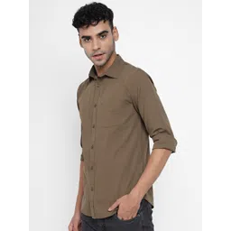 Allen Cooper Men Slim Fit Opaque Casual Shirt image 3