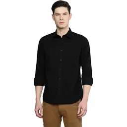allen cooper Men Slim Fit Solid Spread Collar Casual Shirt-picture-33