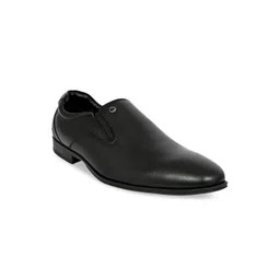 Allen Cooper Men Textured Leather Formal Slip-On Shoes-picture-19