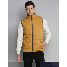 Water Repellent Reversible Sleeveless Men Solid Quilted Jacket-image-46