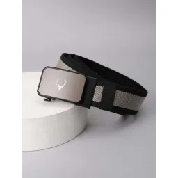 Allen Solly Beige & Black Leather Striped Casual Belt-picture-28