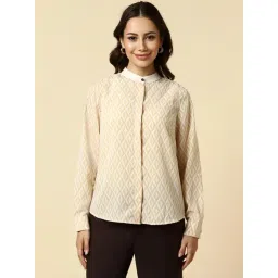 Allen Solly Beige Chequered Shirt-picture-25