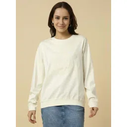 Allen Solly Beige Cotton Regular Fit Embroidered Sweatshirt-picture-27