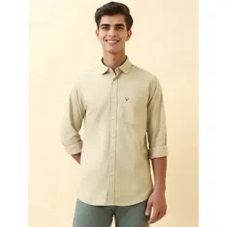 Allen Solly Beige Cotton Slim Fit Shirt-picture-19