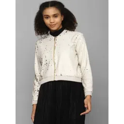 Allen Solly Beige Embellished Jacket-picture-34