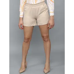 Allen Solly Beige Mid Rise Shorts-picture-13