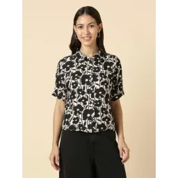 Allen Solly Beige Rayon Printed Shirt-picture-43