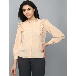 Allen Solly Beige Regular Fit Shirt-picture-26