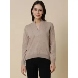 Allen Solly Beige Regular Fit Sweater-picture-22