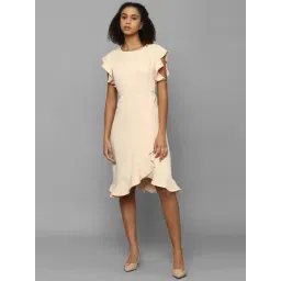 Allen Solly Beige Shift Dress-picture-34