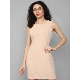 Allen Solly Beige Shift Dress-picture-20
