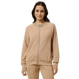 Allen Solly Beige Solid Sweatshirt-picture-21