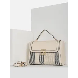 Allen Solly Beige Woven Satchel-picture-32