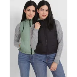 Allen Solly Black & Green Reversible Jacket-picture-45