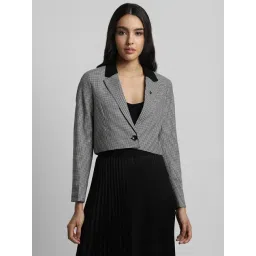 Allen Solly Black & White Checks Blazer-picture-43