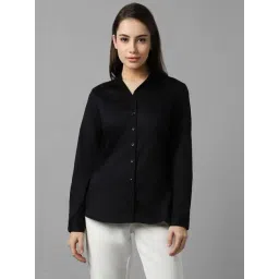 Allen Solly Black Cotton Formal Shirt-picture-19