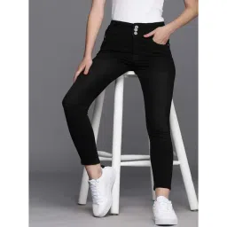 Allen Solly Black Cotton High Rise Jeans-picture-30