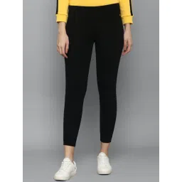 Allen Solly Black Cotton Mid Rise Pants-picture-15