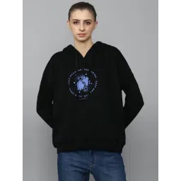 Allen Solly Black Cotton Printed Hoodie-picture-15