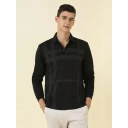 Allen Solly Black Cotton Regular Fit Polo T-Shirt-picture-24