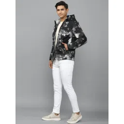 Allen Solly Black Cotton Regular Fit Printed Hooded Jacket image 5