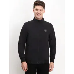 Allen Solly Black Cotton Regular Fit Printed Jacket-picture-47