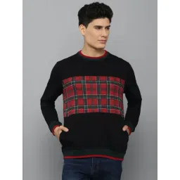 Allen Solly Black Cotton Regular Fit Printed SweatShirt-picture-31