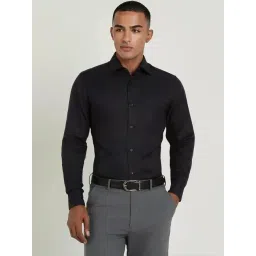 Allen Solly Black Cotton Regular Fit Shirt-picture-14