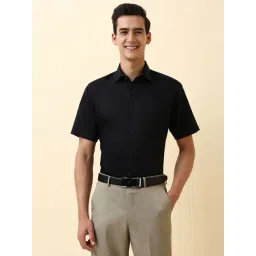 Allen Solly Black Cotton Regular Fit Shirt-picture-30