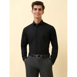 Allen Solly Black Cotton Slim Fit Printed Shirt-picture-21