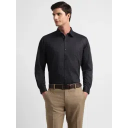 Allen Solly Black Cotton Slim Fit Shirt-picture-19