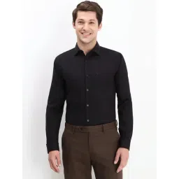 Allen Solly Black Cotton Slim Fit Shirt-picture-40