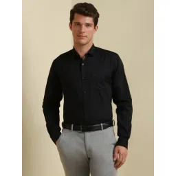 Allen Solly Black Cotton Slim Fit Shirt-picture-33
