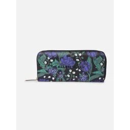 Allen Solly Black Floral Zip Around Wallet-picture-36