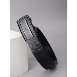 Allen Solly Black Leather Textured Casual Belt-picture-16