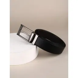 Allen Solly Black Leather Waist Belt for Men-picture-39