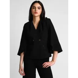 Allen Solly Black Regular Fit Blazer-picture-12