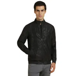 Allen Solly Black Regular Fit Floral Print Jacket-picture-42