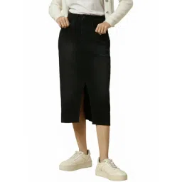 Allen Solly Black Regular Fit Skirt-picture-47